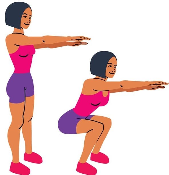 8 exercices pour perdre du poids - squat 