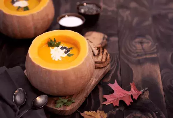 Recette spécial Halloween : Velouté de potimarron au comté